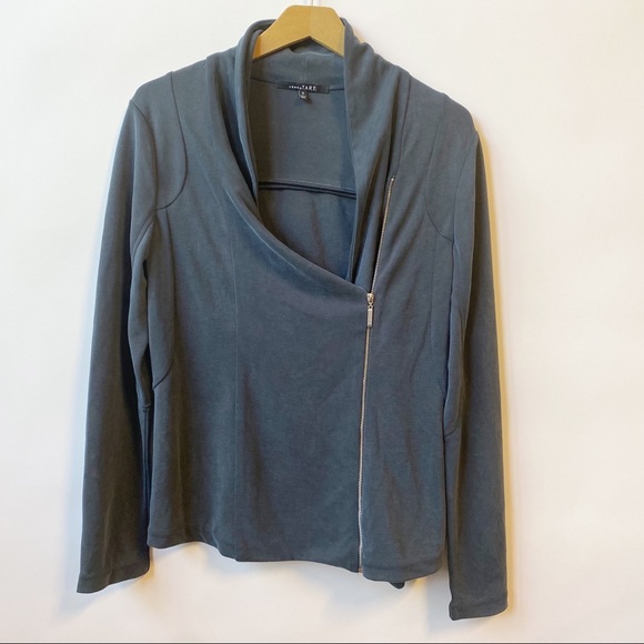 Lemon Tart Drape Modal Full Zip Jacket Gunmetal Gray Women's Size Small - Picture 1 of 6